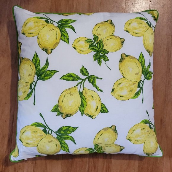 April Cornell Lemon Yellow Decorative Pillow with Zippers 20 x 20 (Quantity 1) - Picture 1 of 5